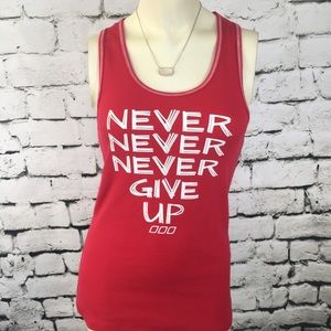 NWOT Lorna Jane Never Give Up Tank Red Size Large